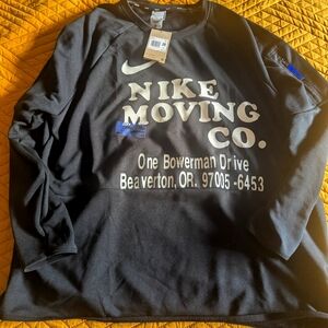 Nike Moving Company Sweatshirt Black Running Yoga Men's XXL 2XL bnwt